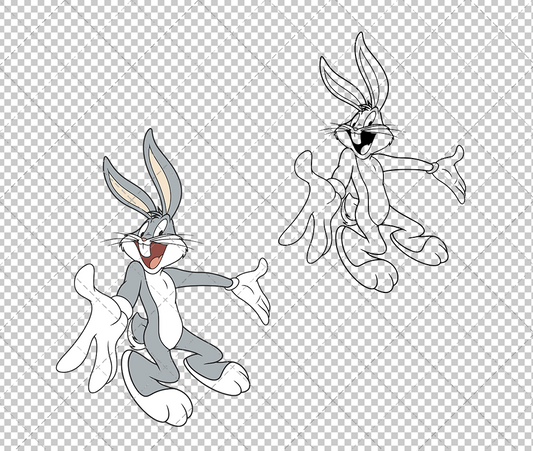 Bugs Bunny - Looney Tunes 002, Svg, Dxf, Eps, Png SvgShopArt