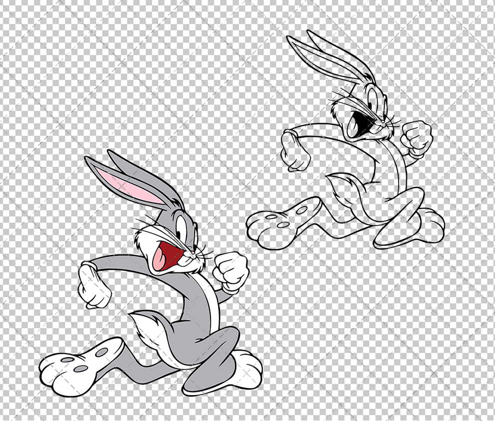 Bugs Bunny - Looney Tunes 004, Svg, Dxf, Eps, Png SvgShopArt