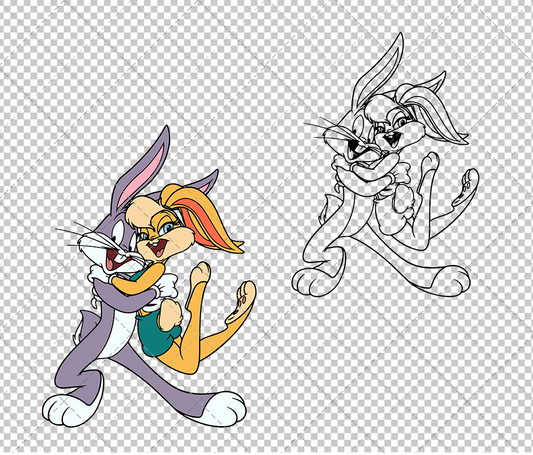 Bugs and Lola Bunny - Looney Tunes, Svg, Dxf, Eps, Png SvgShopArt