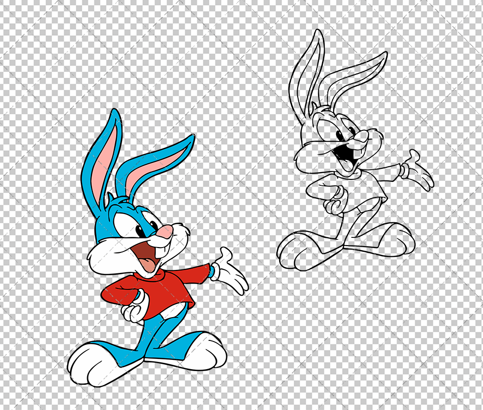 Buster Bunny - Tiny Toon Adventures, Svg, Dxf, Eps, Png SvgShopArt