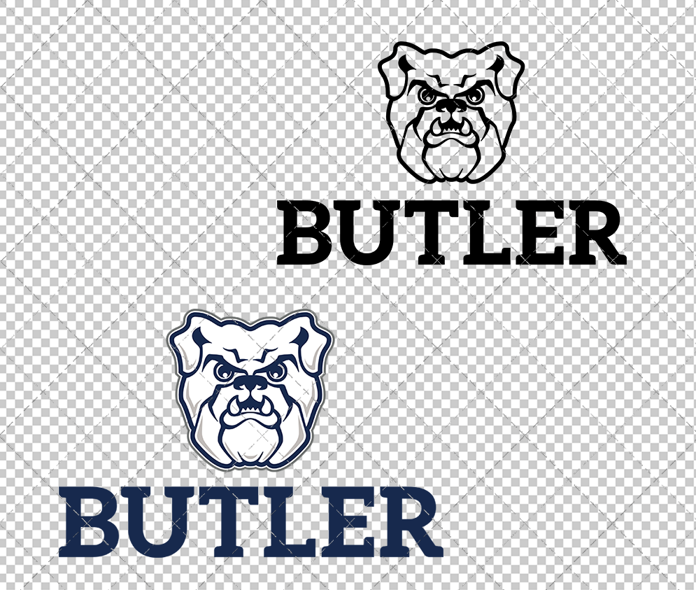 Butler Bulldogs Alternate 2015 003, Svg, Dxf, Eps, Png - SvgShopArt