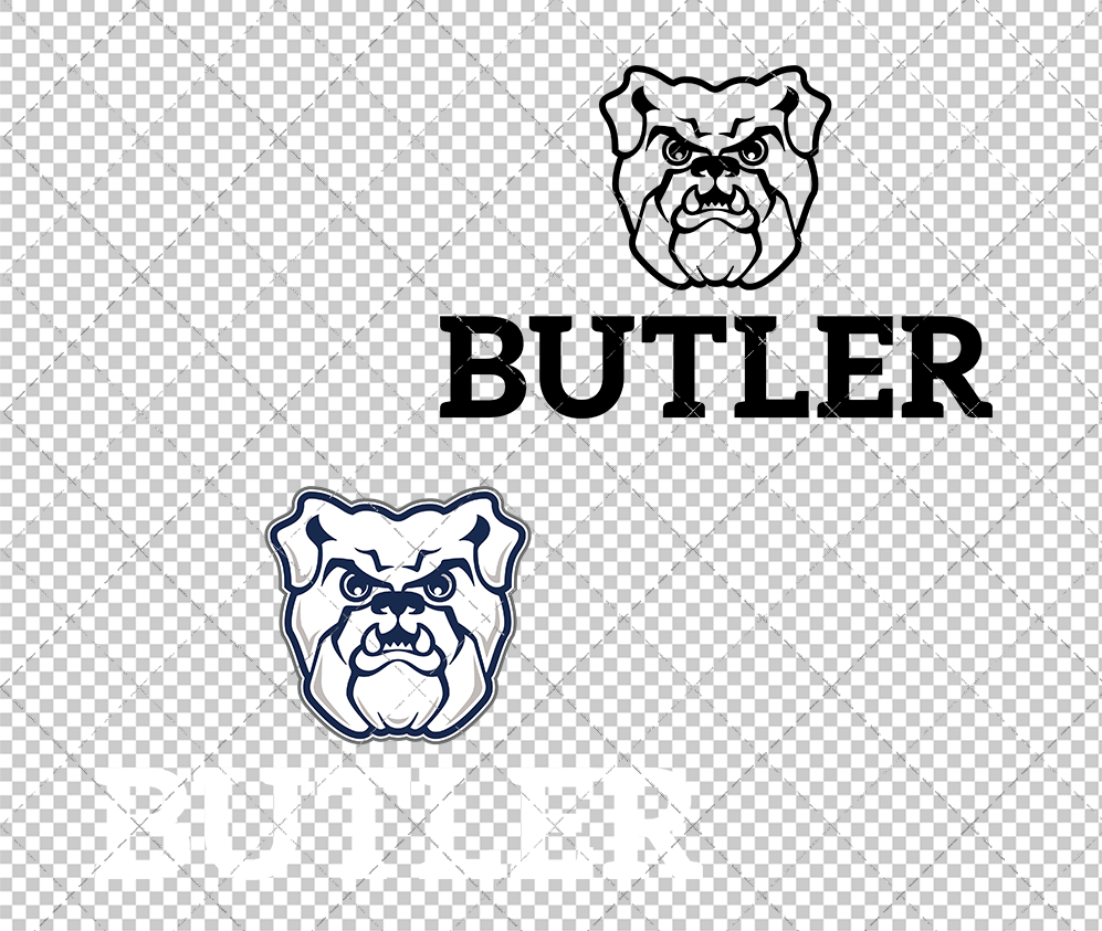 Butler Bulldogs Alternate 2015 004, Svg, Dxf, Eps, Png - SvgShopArt