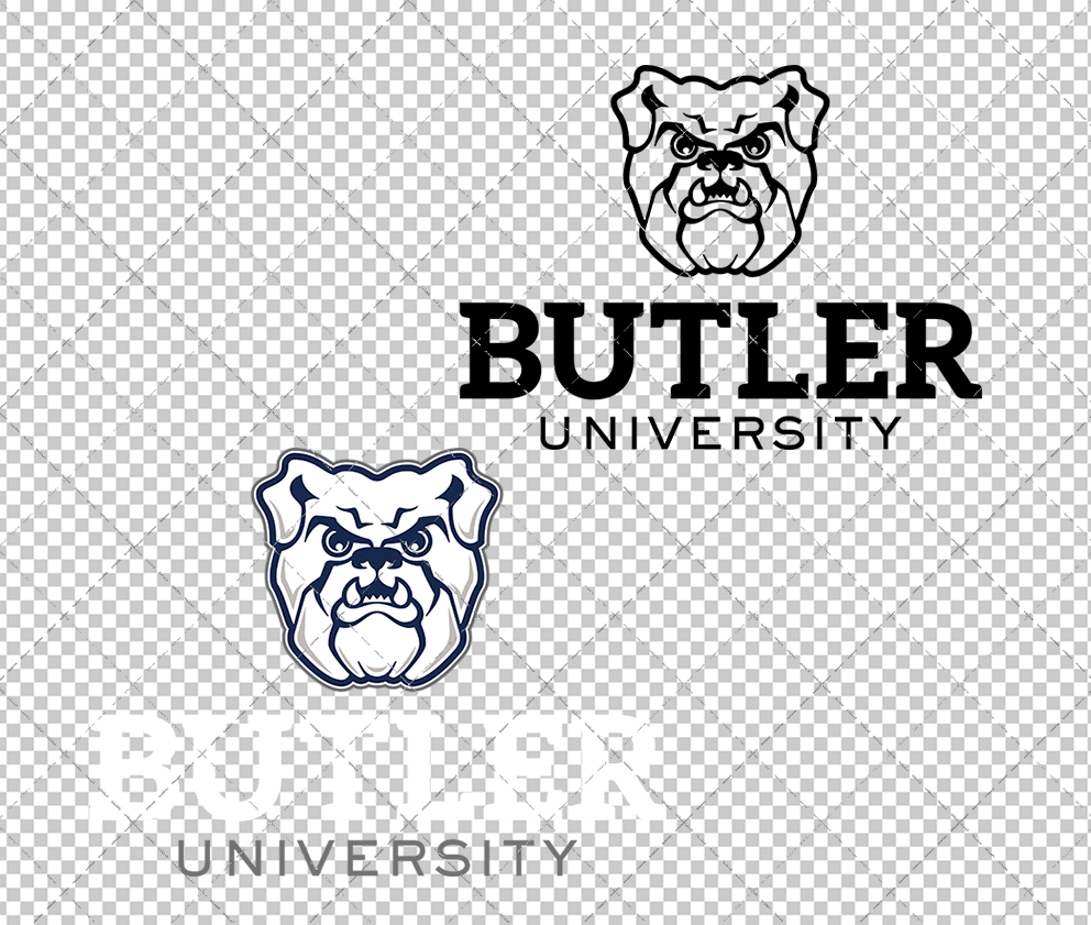 Butler Bulldogs Alternate 2015 006, Svg, Dxf, Eps, Png - SvgShopArt