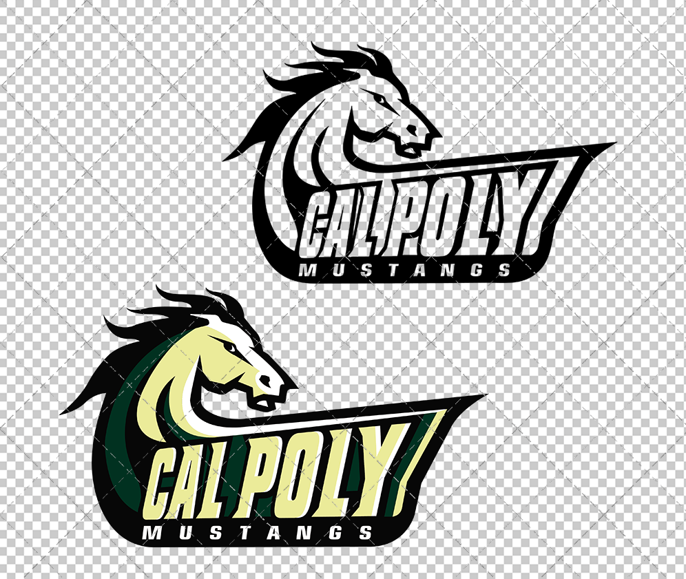 Cal Poly Mustangs 2000, Svg, Dxf, Eps, Png - SvgShopArt