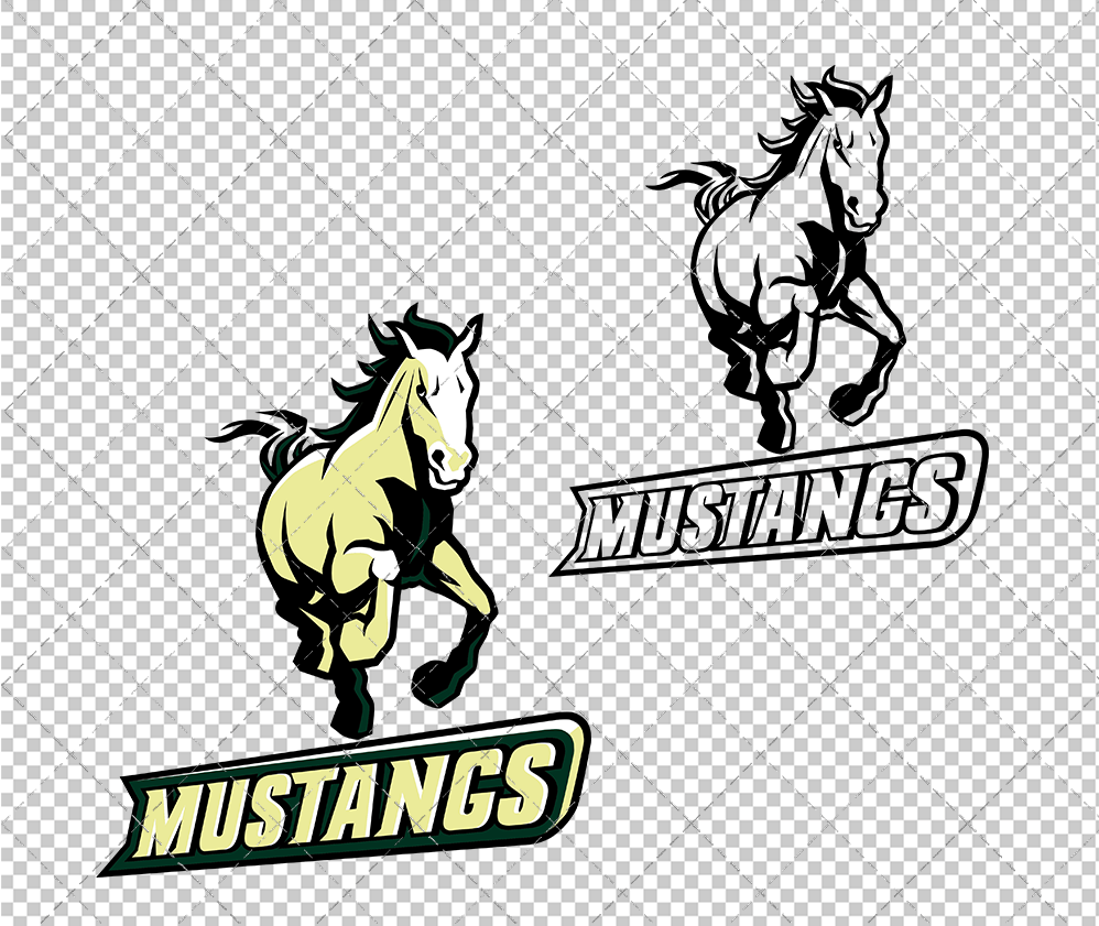Cal Poly Mustangs Secondary 2000 002, Svg, Dxf, Eps, Png - SvgShopArt