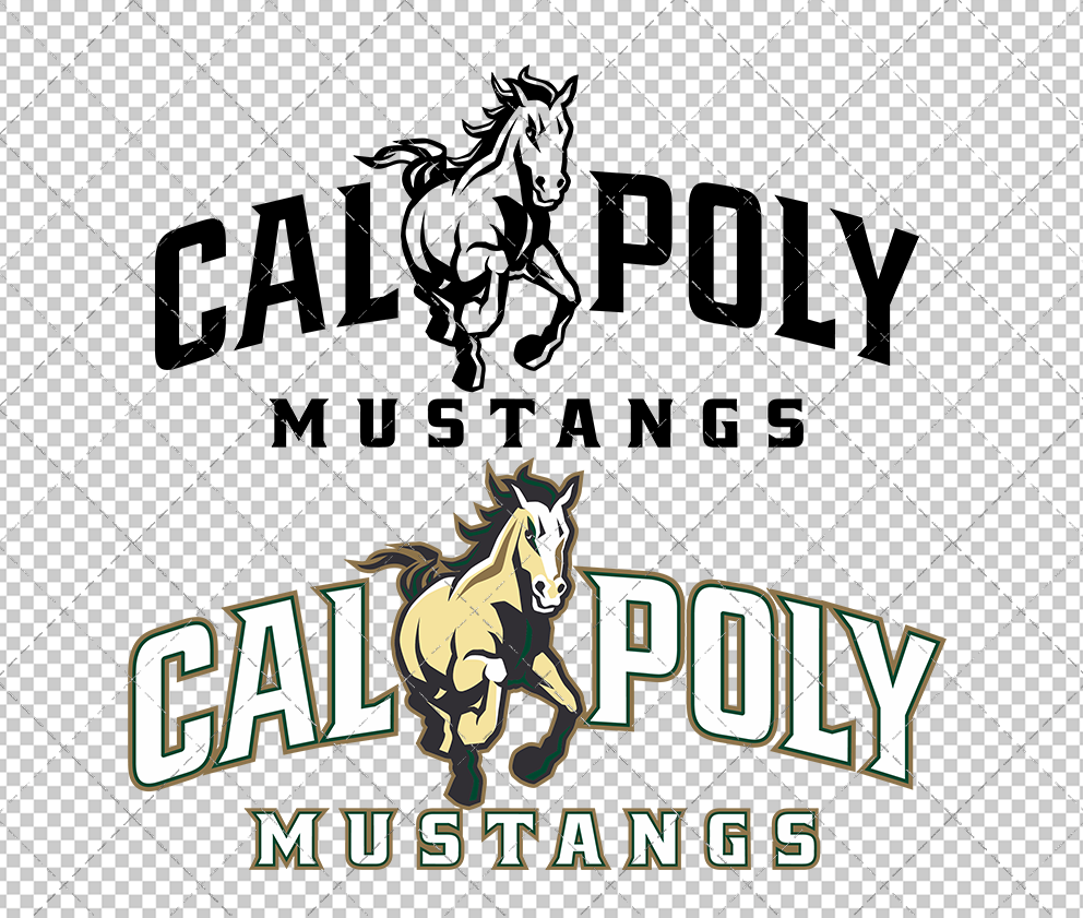 Cal Poly Mustangs Secondary 2006, Svg, Dxf, Eps, Png - SvgShopArt