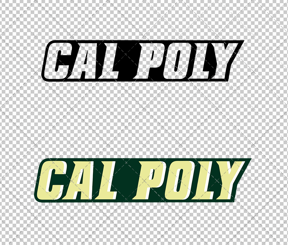 Cal Poly Mustangs Wordmark 2000, Svg, Dxf, Eps, Png - SvgShopArt