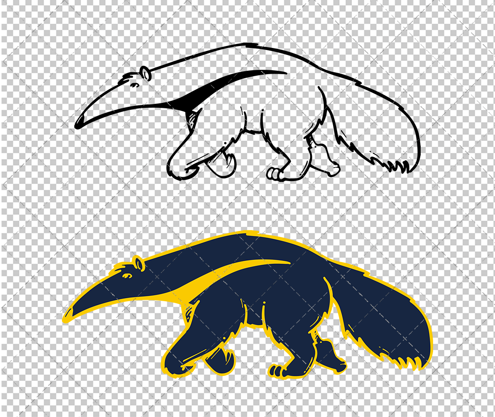 California-Irvine Anteaters Alternate 2014 004, Svg, Dxf, Eps, Png - SvgShopArt