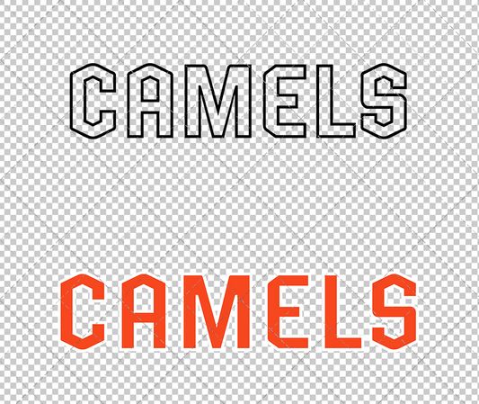 Campbell Fighting Camels Wordmark 2023 007, Svg, Dxf, Eps, Png - SvgShopArt