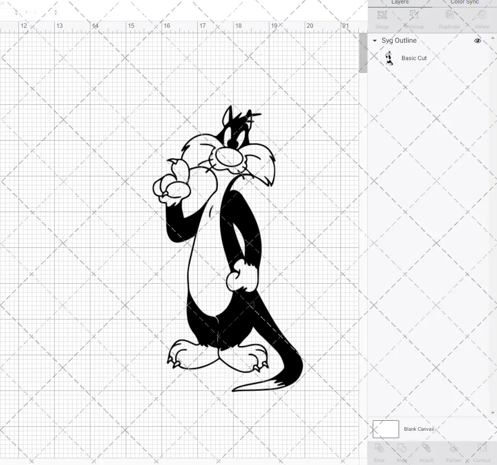 Cat Sylvester - Looney Tunes, Svg, Dxf, Eps, Png SvgShopArt