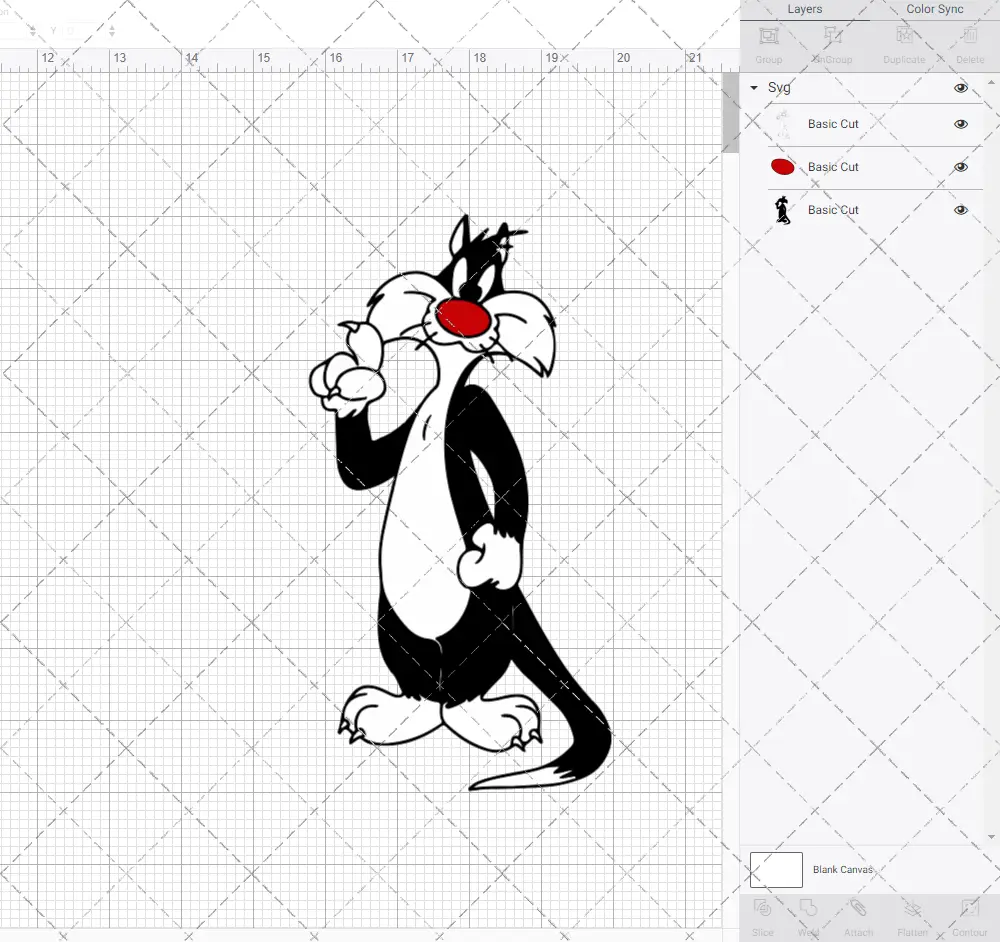 Cat Sylvester - Looney Tunes, Svg, Dxf, Eps, Png SvgShopArt