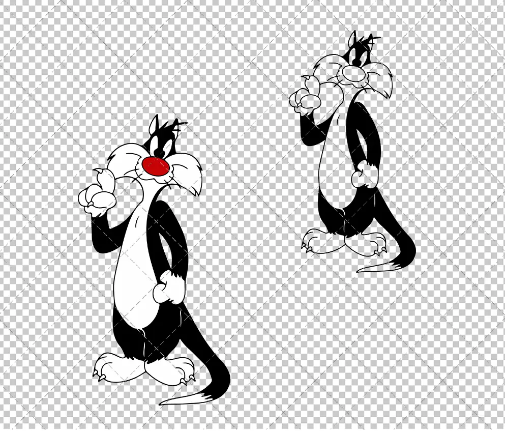 Cat Sylvester - Looney Tunes, Svg, Dxf, Eps, Png SvgShopArt