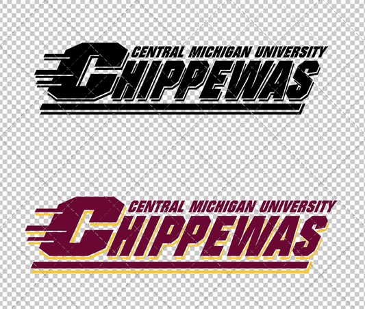 Central Michigan Chippewas Wordmark 1996, Svg, Dxf, Eps, Png - SvgShopArt