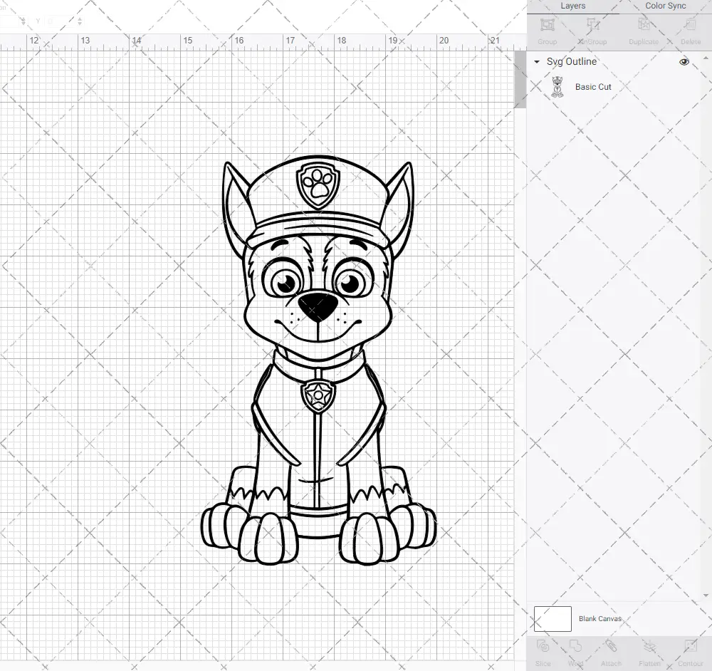 Chase - Paw Patrol 003, Svg, Dxf, Eps, Png SvgShopArt