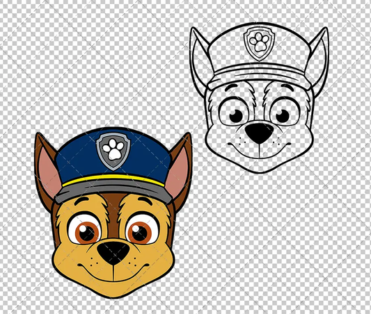Chase - Paw Patrol, Svg, Dxf, Eps, Png SvgShopArt