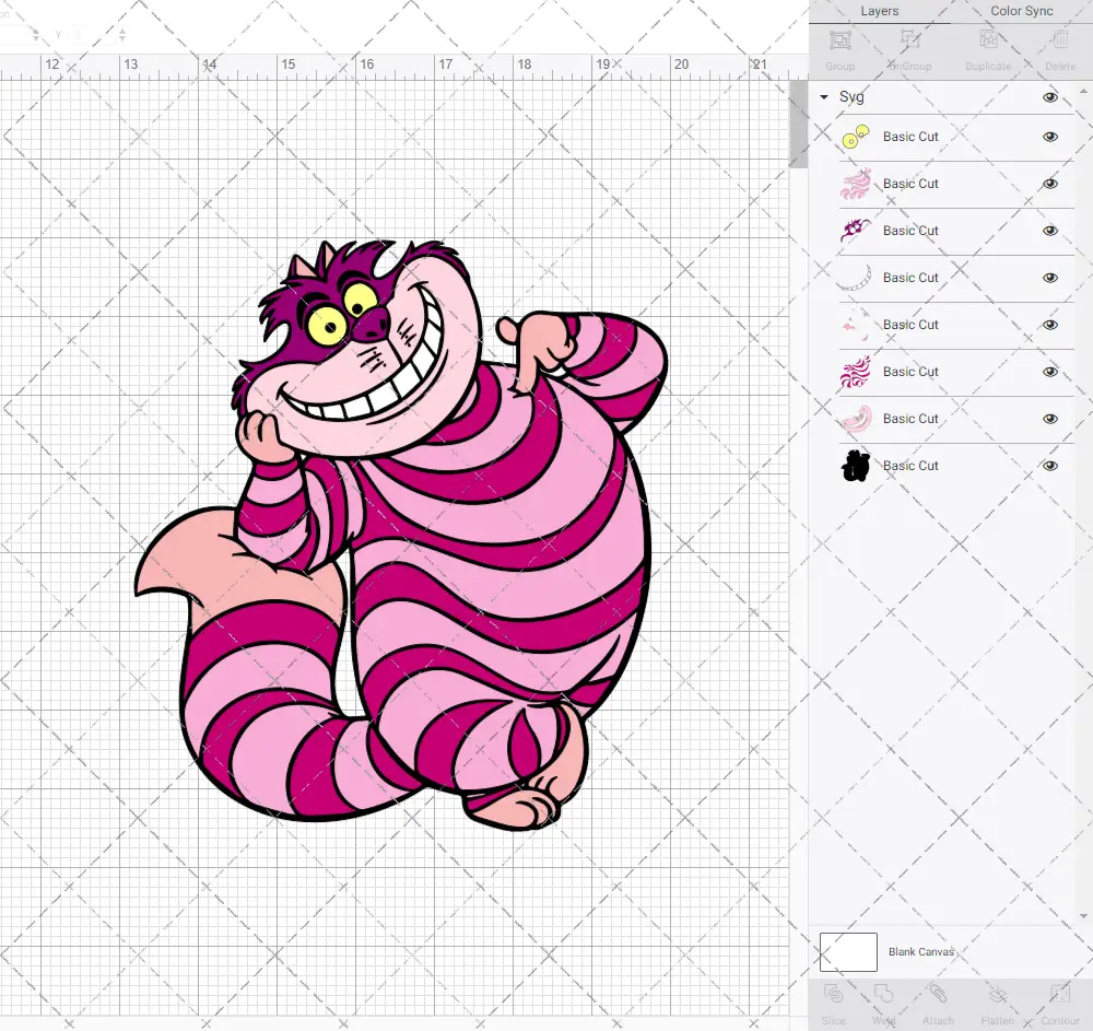 Cheshire Cat - Alice in Wonderland 005, Svg, Dxf, Eps, Png SvgShopArt