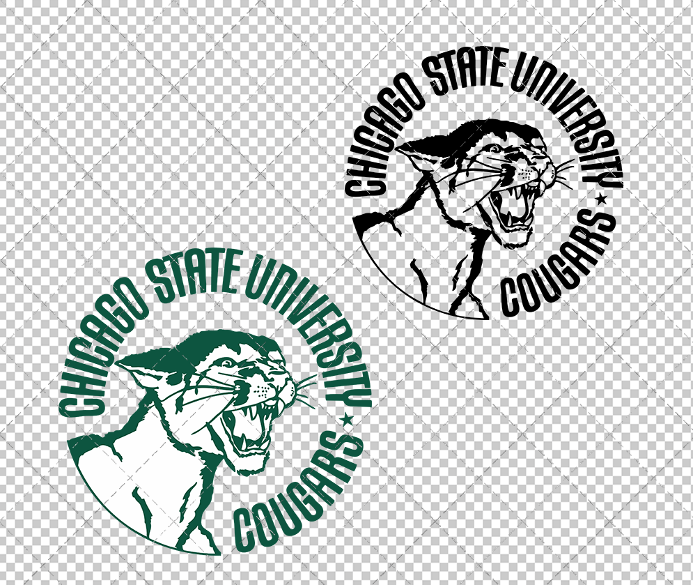 Chicago State Cougars 1974, Svg, Dxf, Eps, Png - SvgShopArt