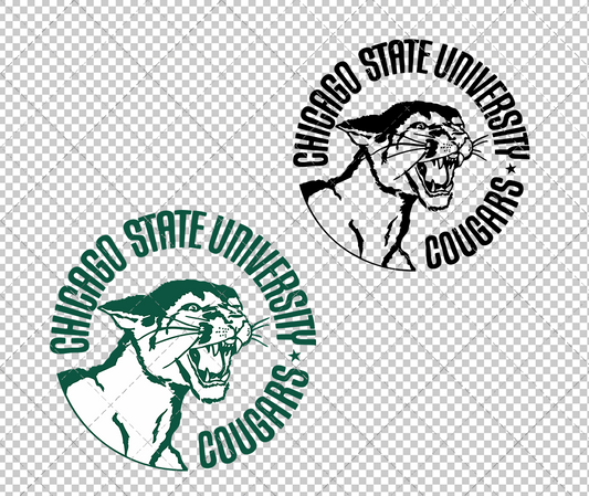 Chicago State Cougars 1974, Svg, Dxf, Eps, Png - SvgShopArt