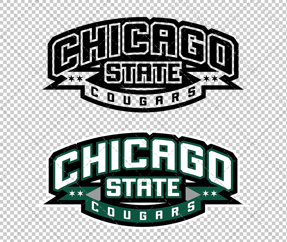 Chicago State Cougars Wordmark 2007 002, Svg, Dxf, Eps, Png - SvgShopArt