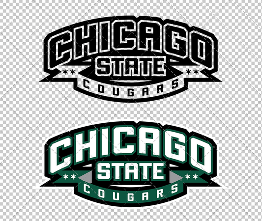 Chicago State Cougars Wordmark 2007 002, Svg, Dxf, Eps, Png - SvgShopArt