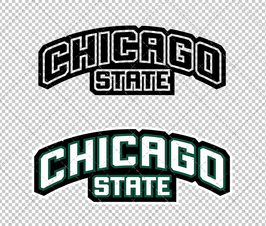 Chicago State Cougars Wordmark 2007 004, Svg, Dxf, Eps, Png - SvgShopArt