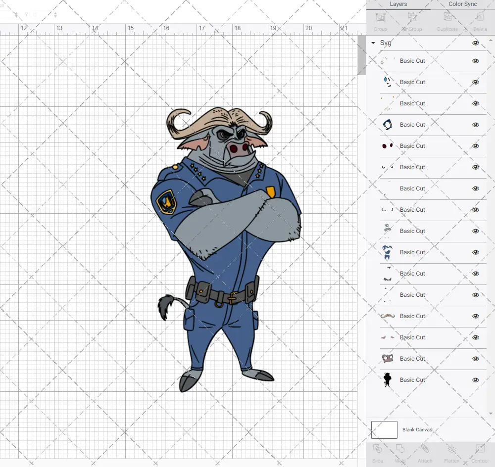 Chief Bogo - Zootopia, Svg, Dxf, Eps, Png SvgShopArt