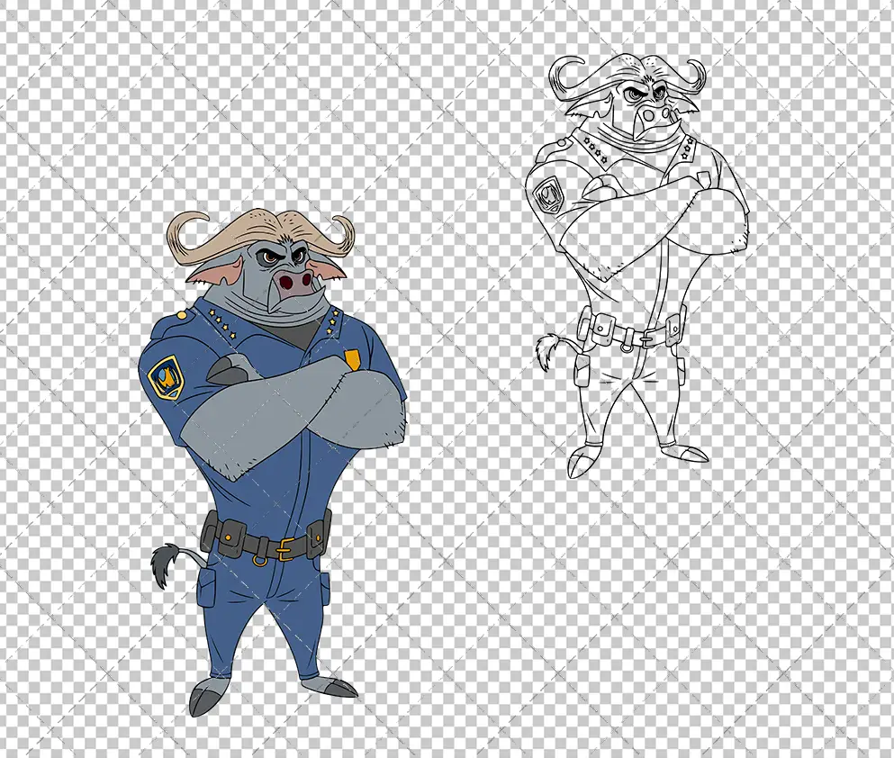 Chief Bogo - Zootopia, Svg, Dxf, Eps, Png SvgShopArt