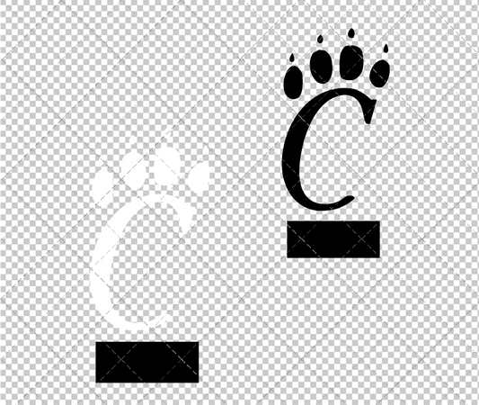 Cincinnati Bearcats Secondary 1990 002, Svg, Dxf, Eps, Png - SvgShopArt
