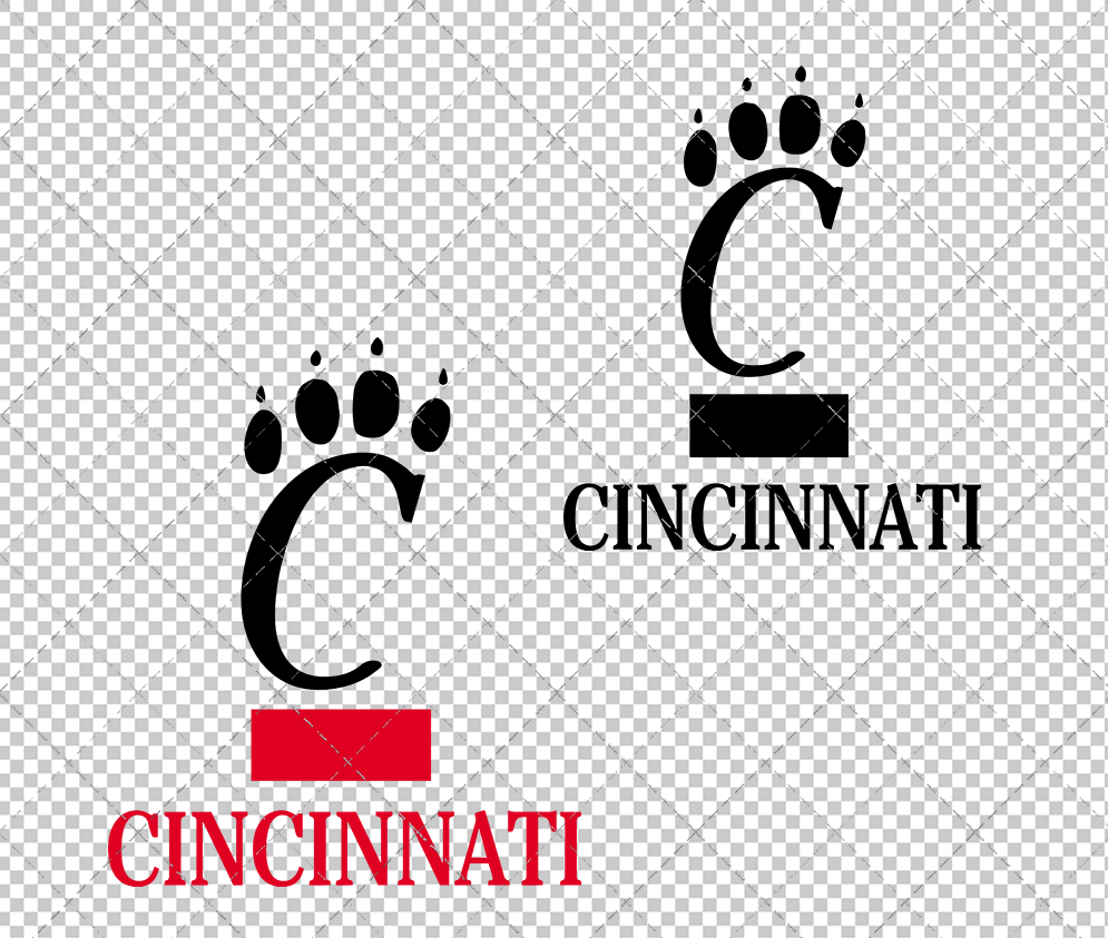 Cincinnati Bearcats Secondary 1990 003, Svg, Dxf, Eps, Png - SvgShopArt