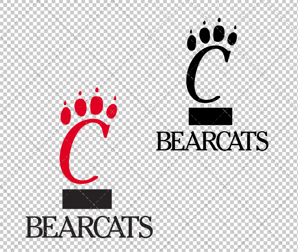 Cincinnati Bearcats Secondary 1990 004, Svg, Dxf, Eps, Png - SvgShopArt