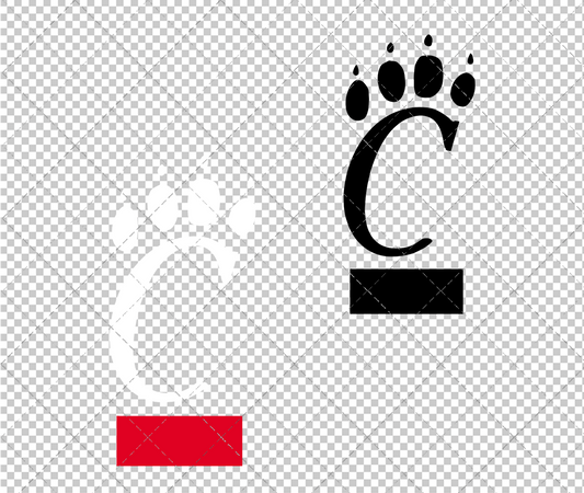 Cincinnati Bearcats Secondary 1990, Svg, Dxf, Eps, Png - SvgShopArt