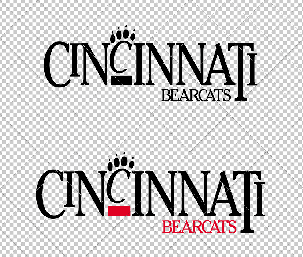 Cincinnati Bearcats Wordmark 1990 002, Svg, Dxf, Eps, Png - SvgShopArt