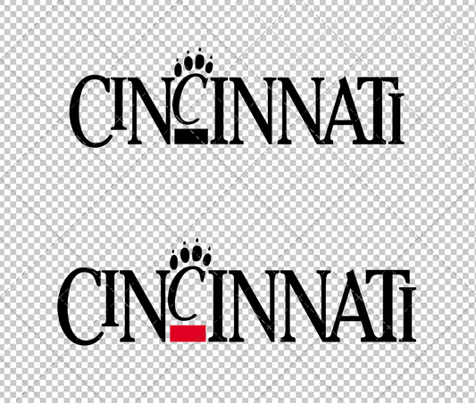 Cincinnati Bearcats Wordmark 1990 003, Svg, Dxf, Eps, Png - SvgShopArt