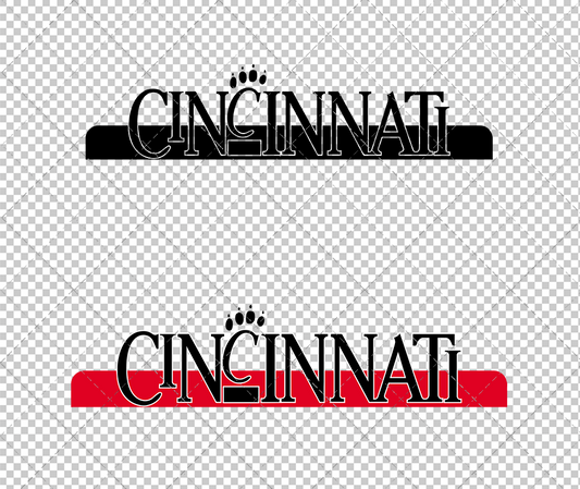 Cincinnati Bearcats Wordmark 1990, Svg, Dxf, Eps, Png - SvgShopArt