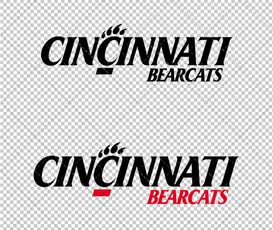Cincinnati Bearcats Wordmark 2005 004, Svg, Dxf, Eps, Png - SvgShopArt
