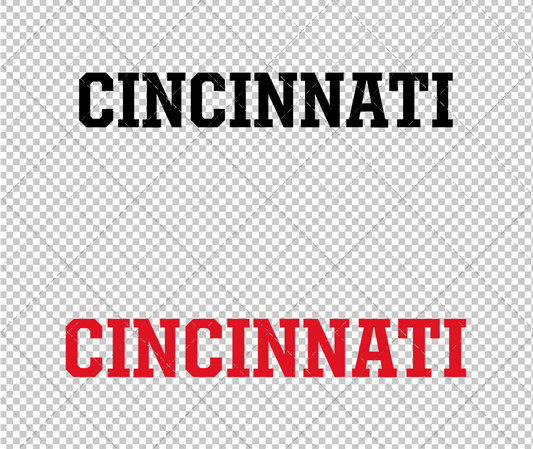 Cincinnati Bearcats Wordmark 2015, Svg, Dxf, Eps, Png - SvgShopArt