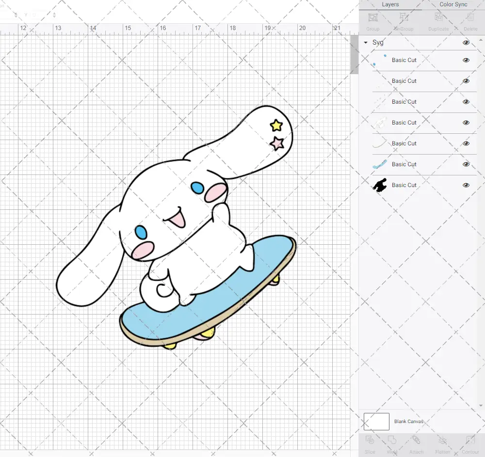Cinnamoroll - Sanrio 002, Svg, Dxf, Eps, Png - SvgShopArt