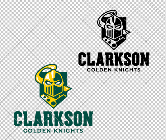 Clarkson Golden Knights Alternate 2019 004, Svg, Dxf, Eps, Png - SvgShopArt
