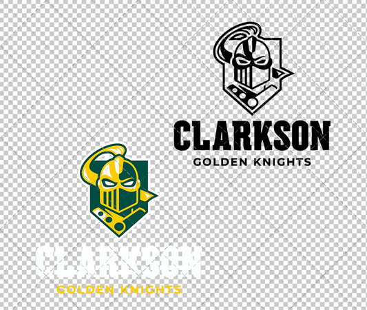 Clarkson Golden Knights Alternate 2019 005, Svg, Dxf, Eps, Png - SvgShopArt