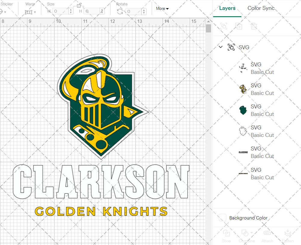 Clarkson Golden Knights Alternate 2019 005, Svg, Dxf, Eps, Png - SvgShopArt