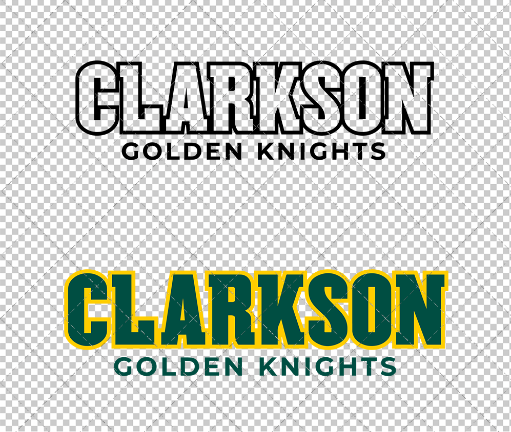 Clarkson Golden Knights Wordmark 2019 003, Svg, Dxf, Eps, Png - SvgShopArt