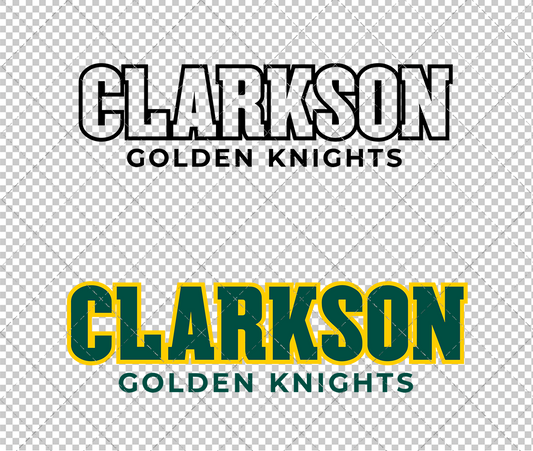 Clarkson Golden Knights Wordmark 2019 003, Svg, Dxf, Eps, Png - SvgShopArt