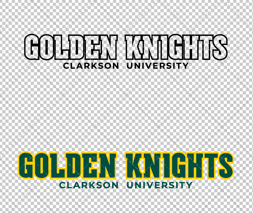 Clarkson Golden Knights Wordmark 2019 009, Svg, Dxf, Eps, Png - SvgShopArt