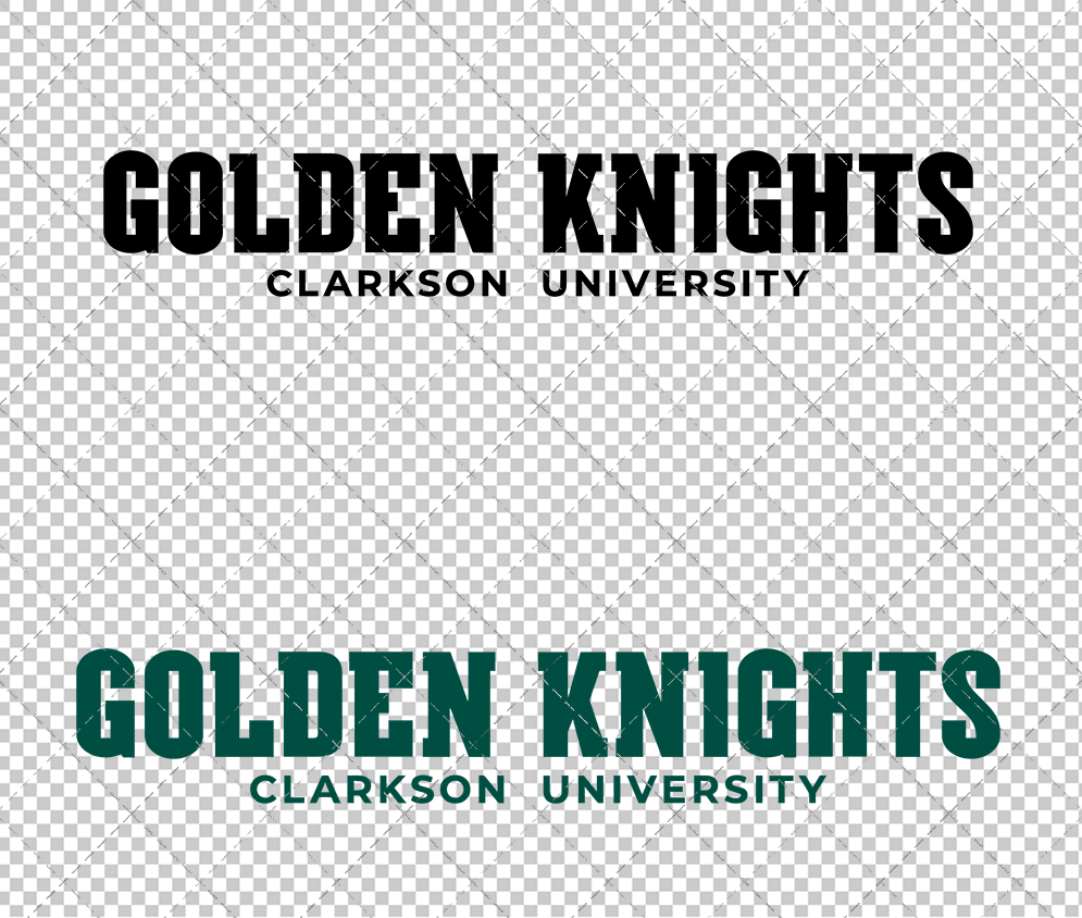 Clarkson Golden Knights Wordmark 2019 010, Svg, Dxf, Eps, Png - SvgShopArt
