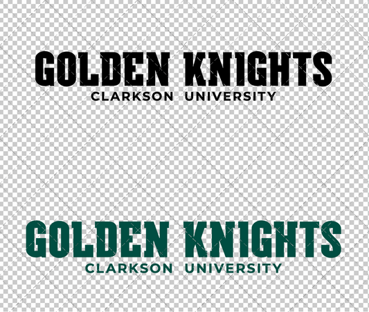 Clarkson Golden Knights Wordmark 2019 010, Svg, Dxf, Eps, Png - SvgShopArt