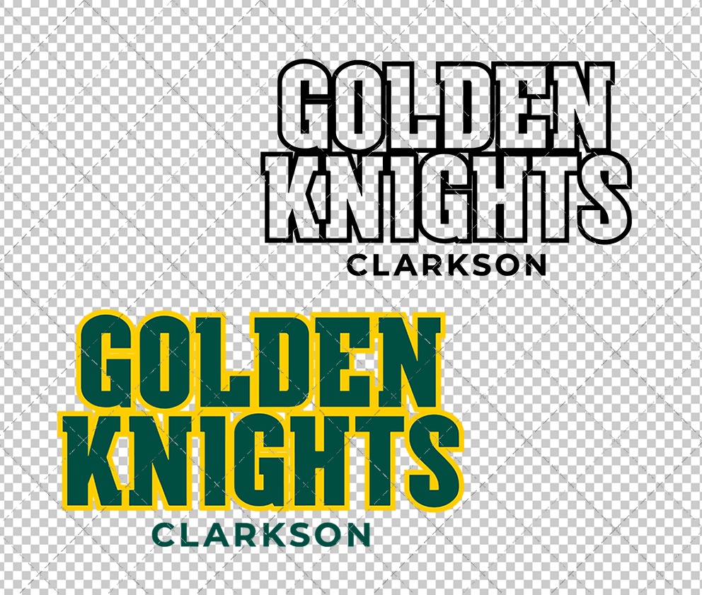 Clarkson Golden Knights Wordmark 2019 013, Svg, Dxf, Eps, Png - SvgShopArt