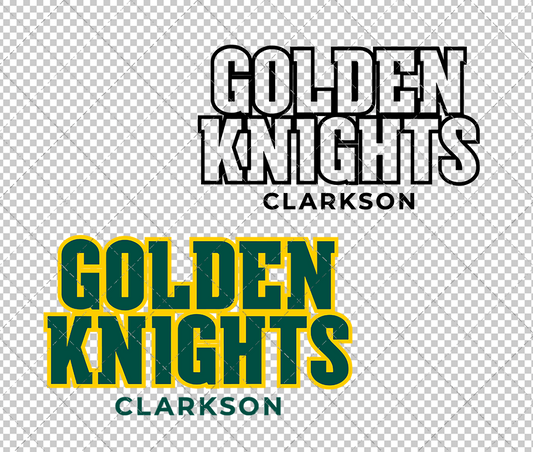Clarkson Golden Knights Wordmark 2019 013, Svg, Dxf, Eps, Png - SvgShopArt