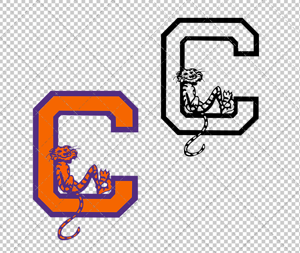 Clemson Tigers 1951, Svg, Dxf, Eps, Png - SvgShopArt