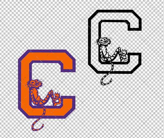 Clemson Tigers 1951, Svg, Dxf, Eps, Png - SvgShopArt