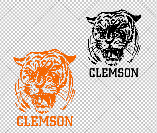 Clemson Tigers 1965, Svg, Dxf, Eps, Png - SvgShopArt